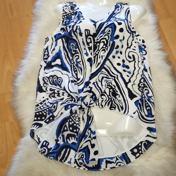 Chico's  Paisley Crepe Tank Top - Picture 9 of 14